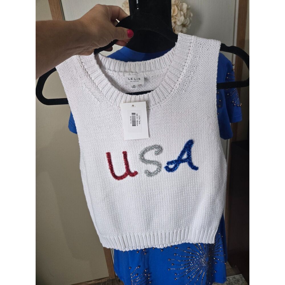 Lelis - "New With Tags" USA Knit Tank Top (4th of July)
